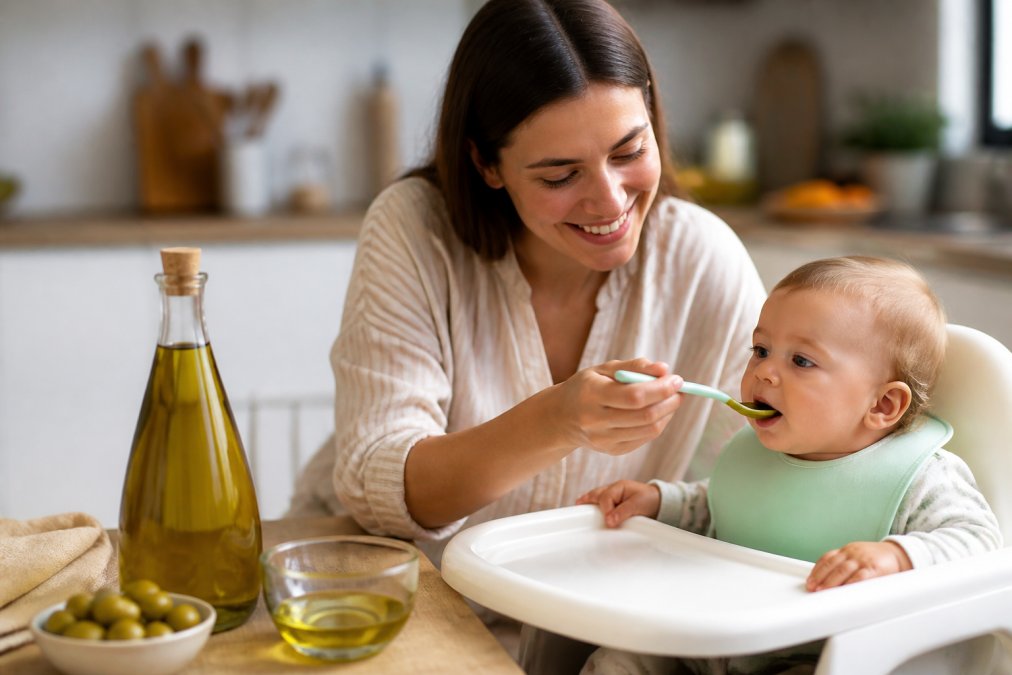 Olijfolie voor babyvoeding: veiligheid en voordelen